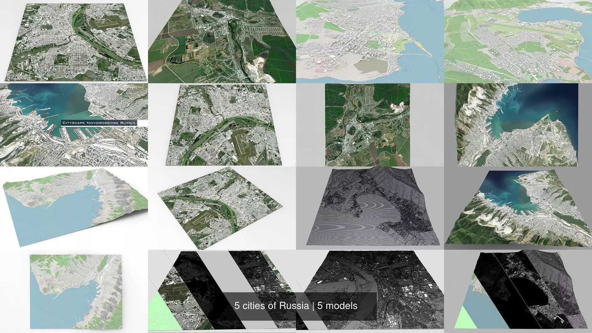 5 cities of Russia 3D Model Collection_0