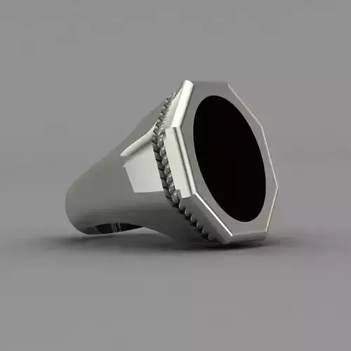 Rose Gold Men Diamond Ring 3D print model