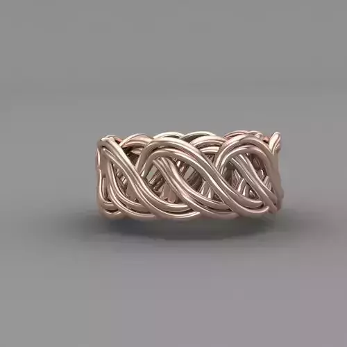 Rose Gold Women Plain Band 3D print model