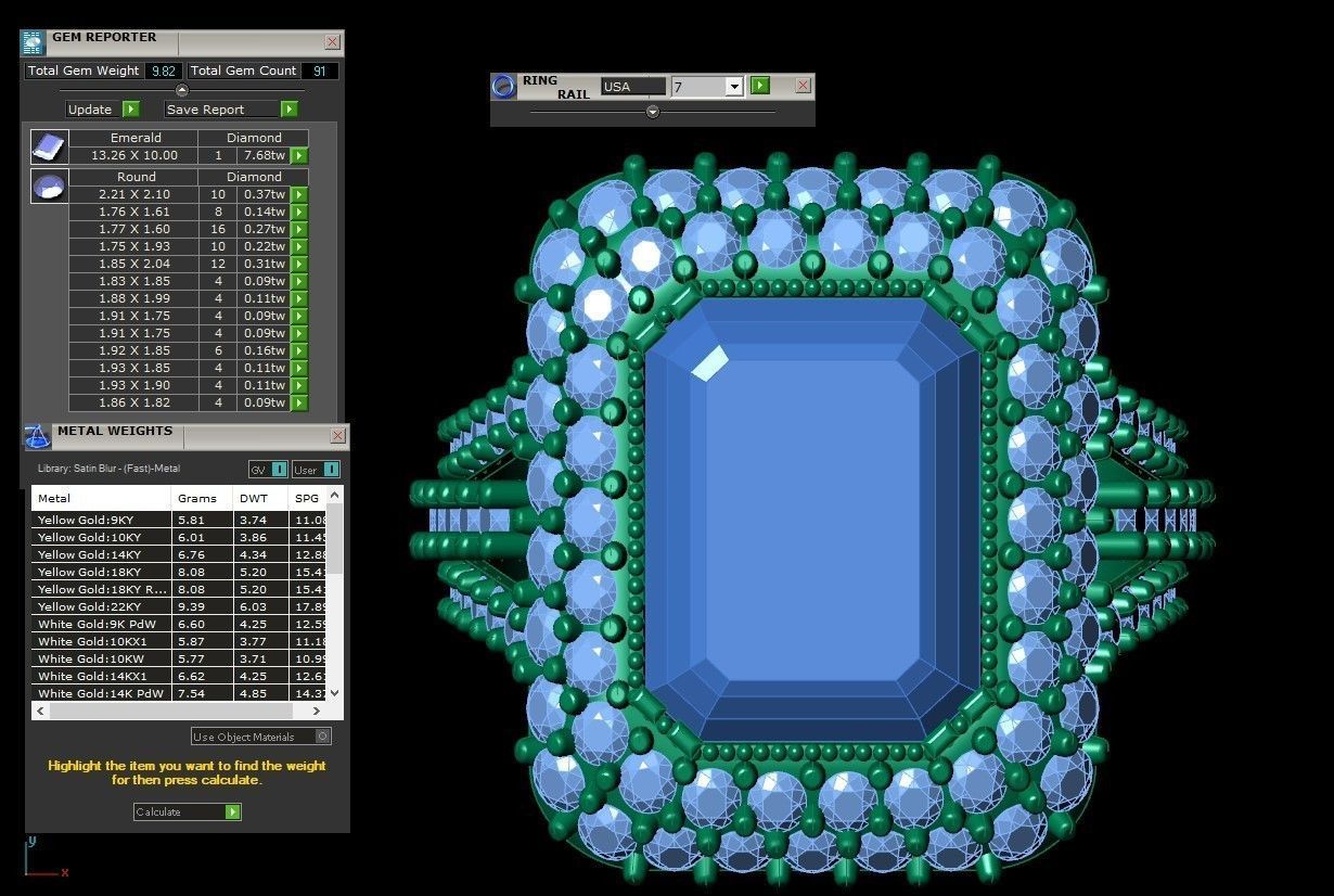 Rose Gold Women Diamond Ring 3D print model 3D print model_3