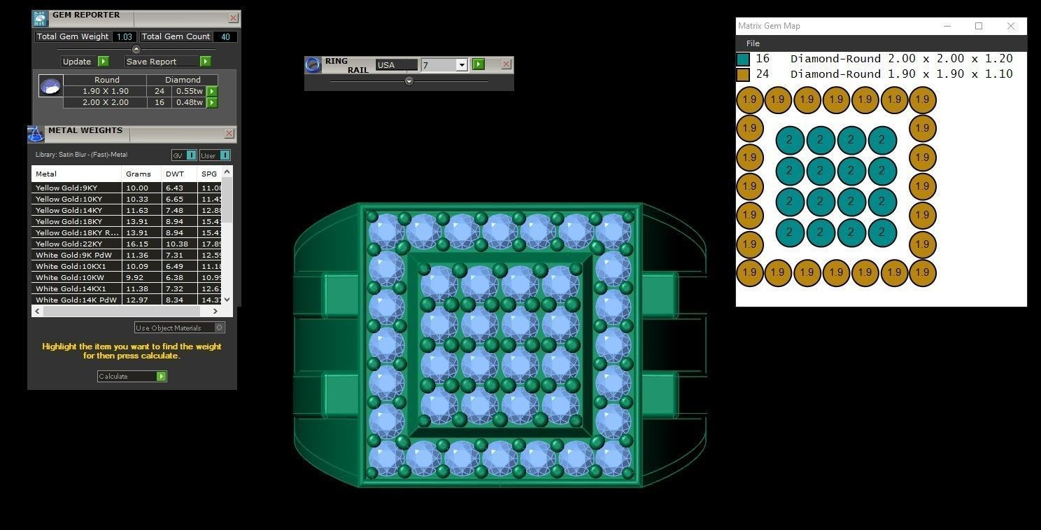 Rose Gold Women Diamond Ring 3D print model 3D print model_2