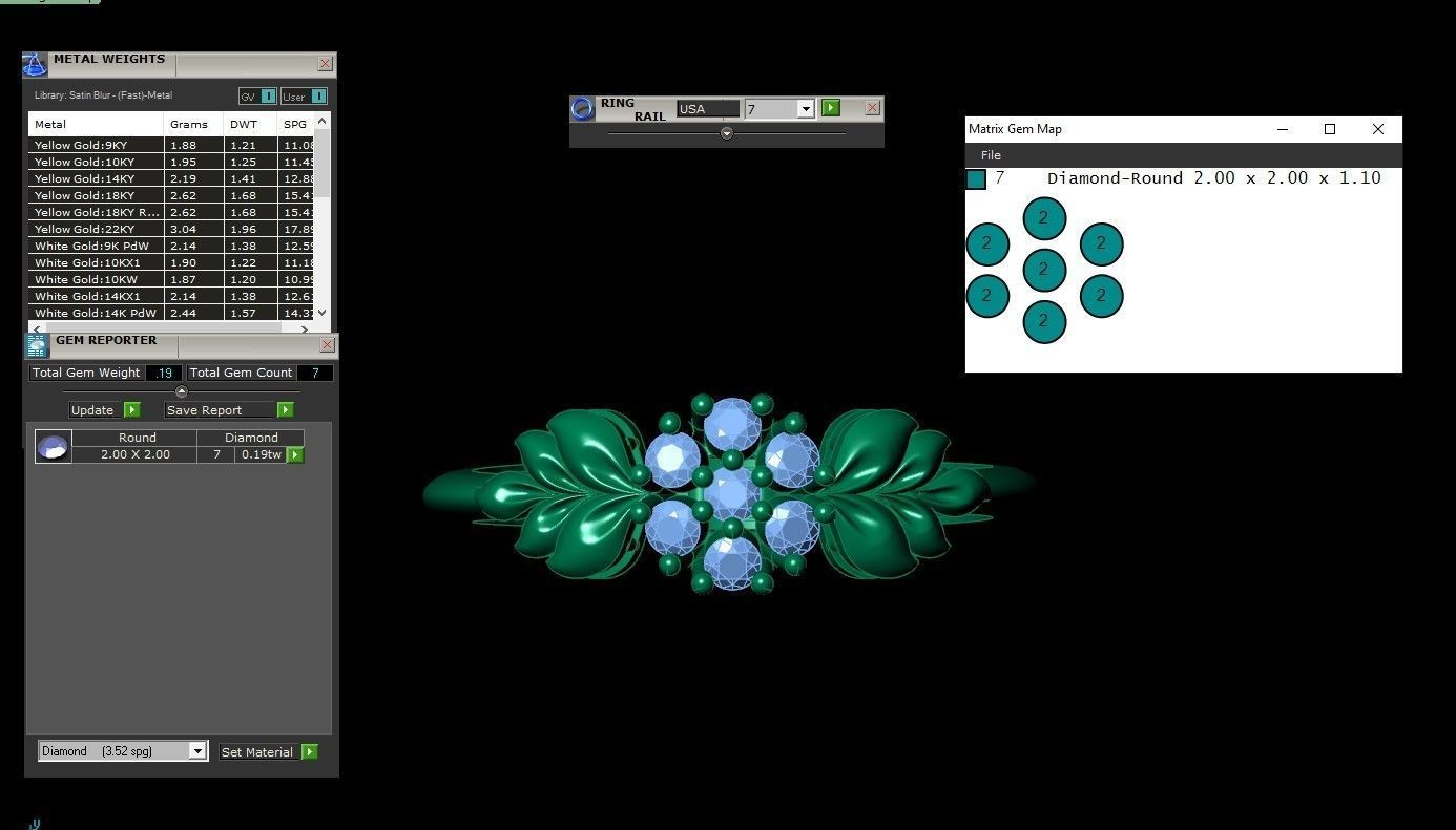 Rose Gold Women Diamond Ring 3D print model 3D print model_2