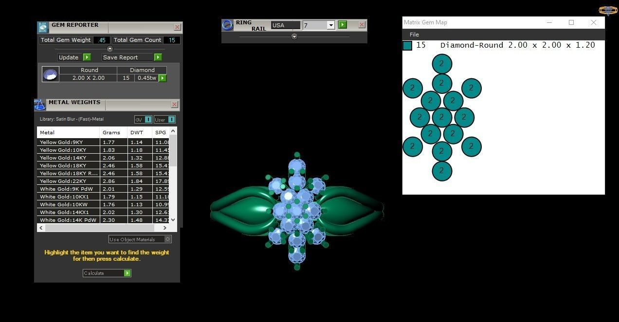 Rose Gold Women Diamond Ring 3D print model 3D print model_2