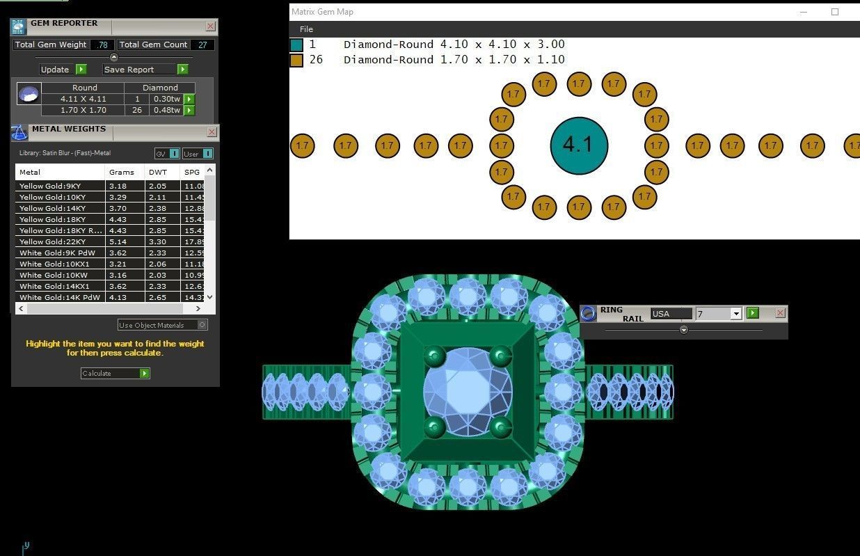 Rose Gold Women Diamond Ring 3D print model 3D print model_2