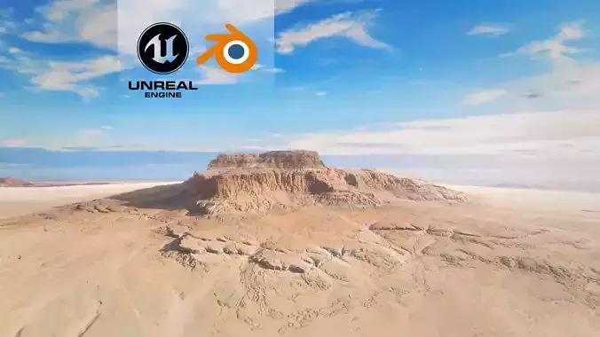 Desert Plateau Version 8 3D model