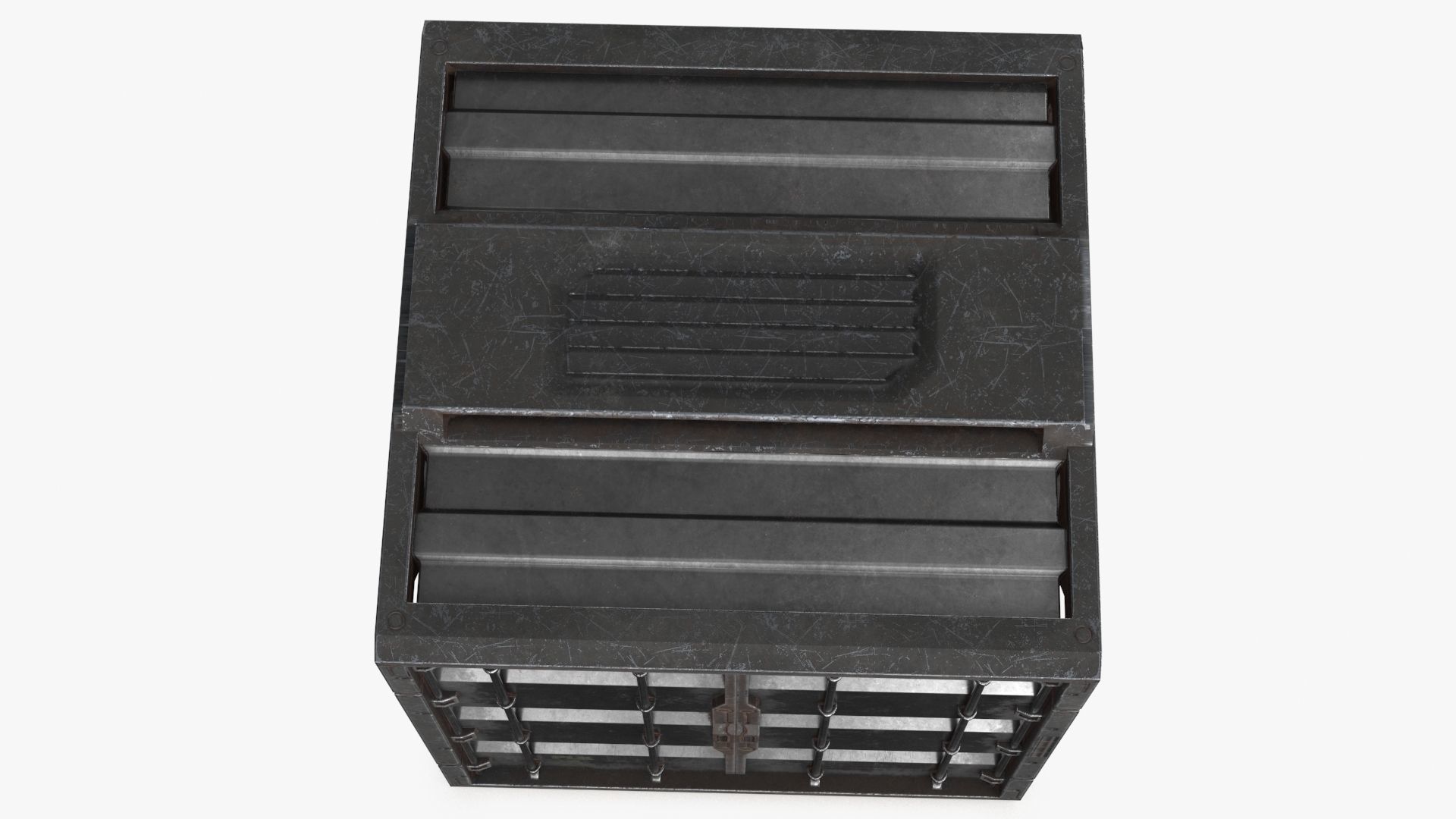 Sci-fi Container set of 3 v1 Low-poly 3D model_10