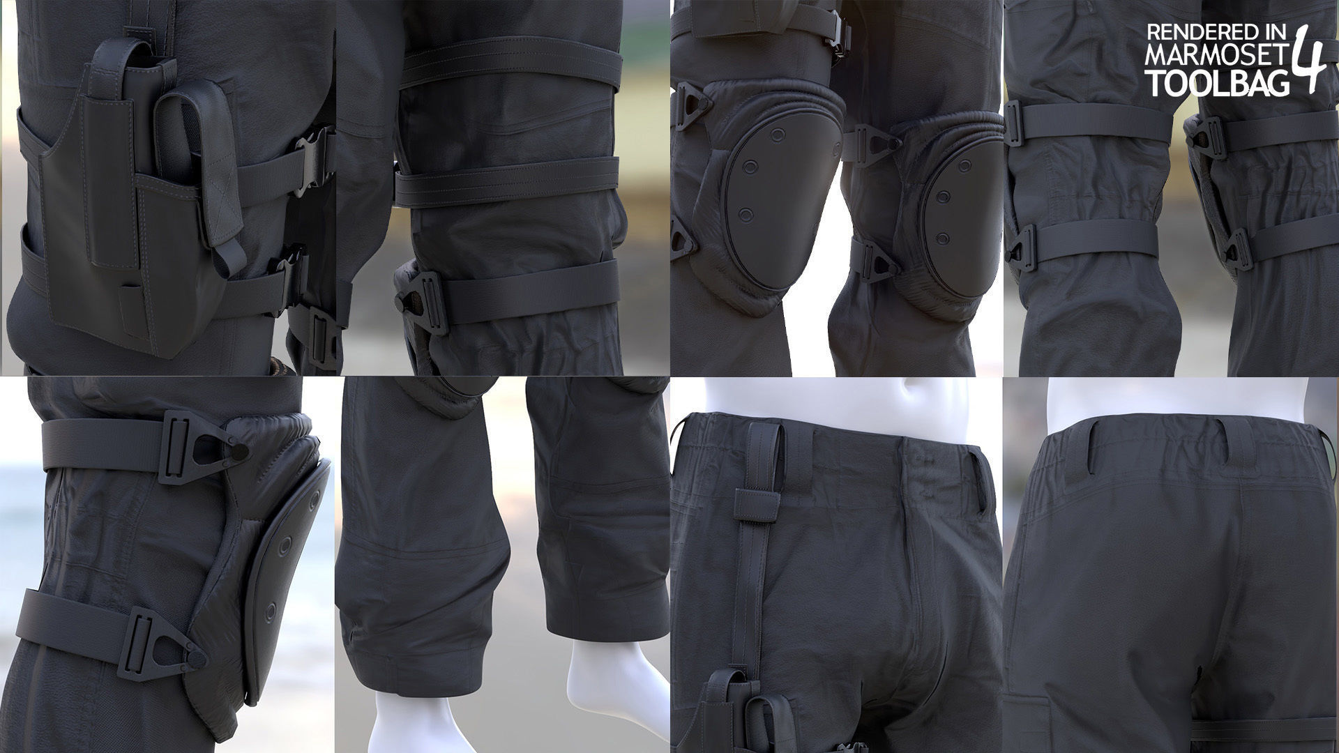 Man - Military Uniform 4 - Modular - Rigged Low-poly 3D model_15