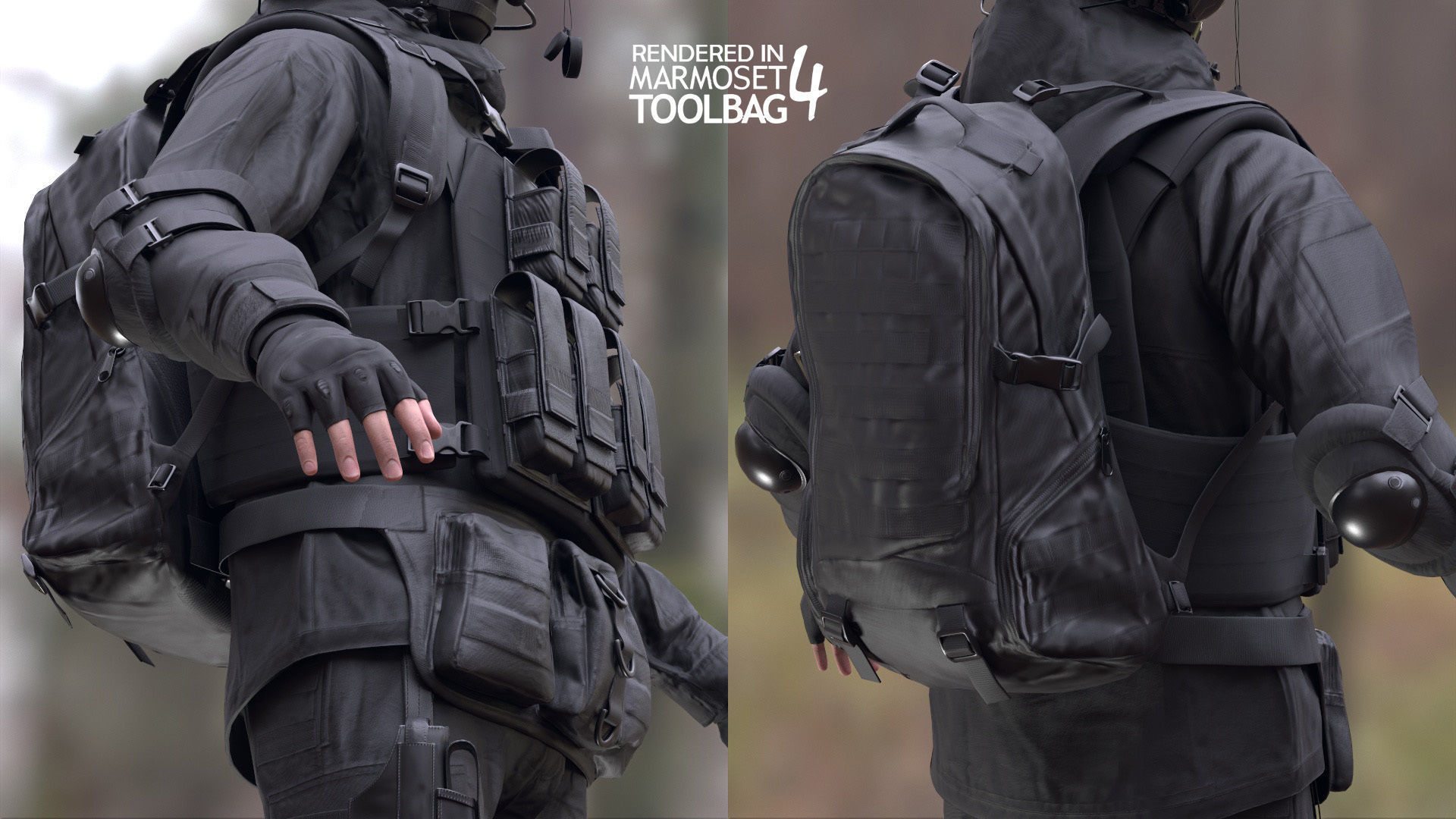 Man - Military Uniform 4 - Modular - Rigged Low-poly 3D model_12