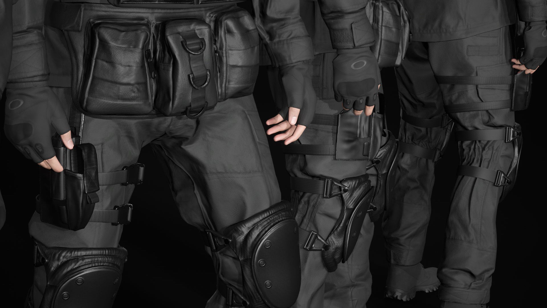 Man - Military Uniform 4 - Modular - Rigged Low-poly 3D model_26