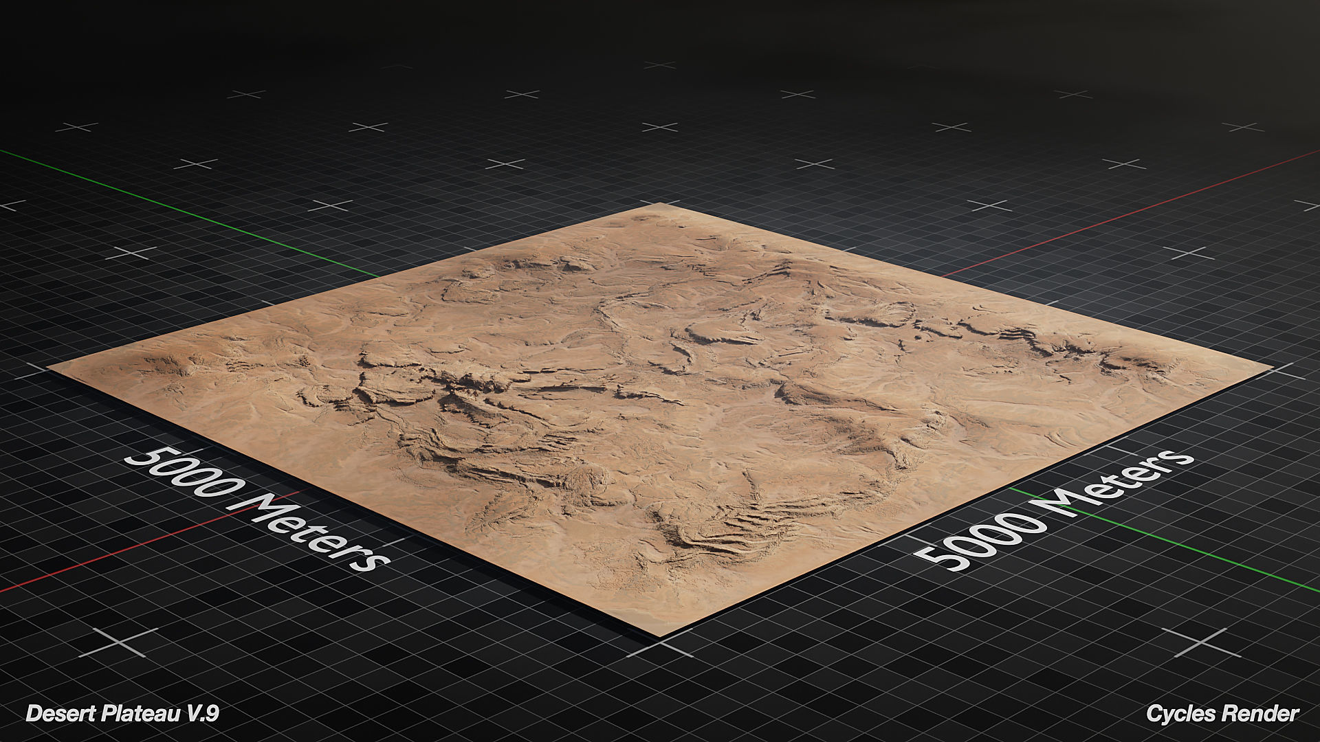 Desert Landscape Version 9 3D model_1
