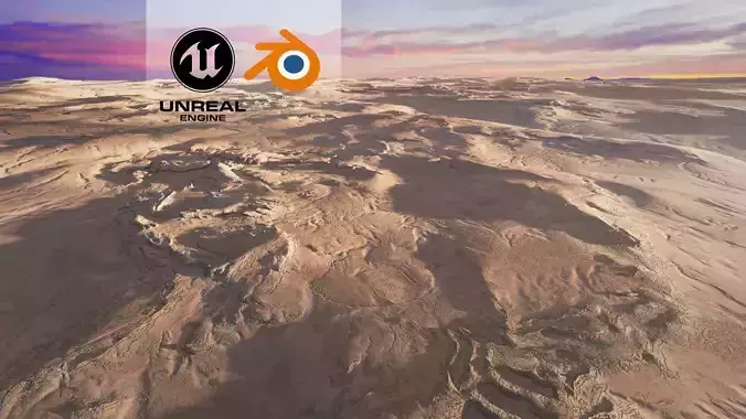 Desert Landscape Version 9 3D model