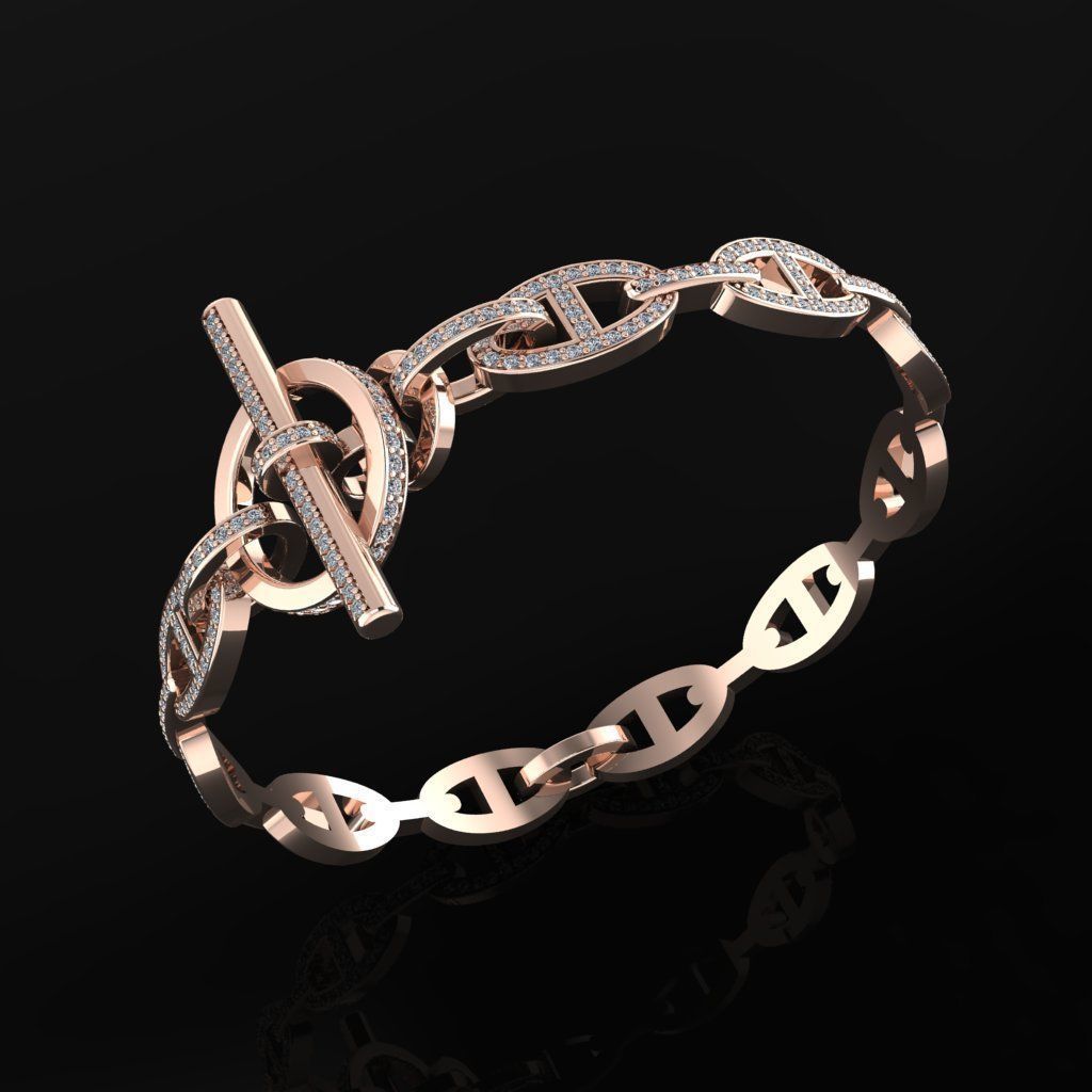 Hermes Bracelet  3D print model_2
