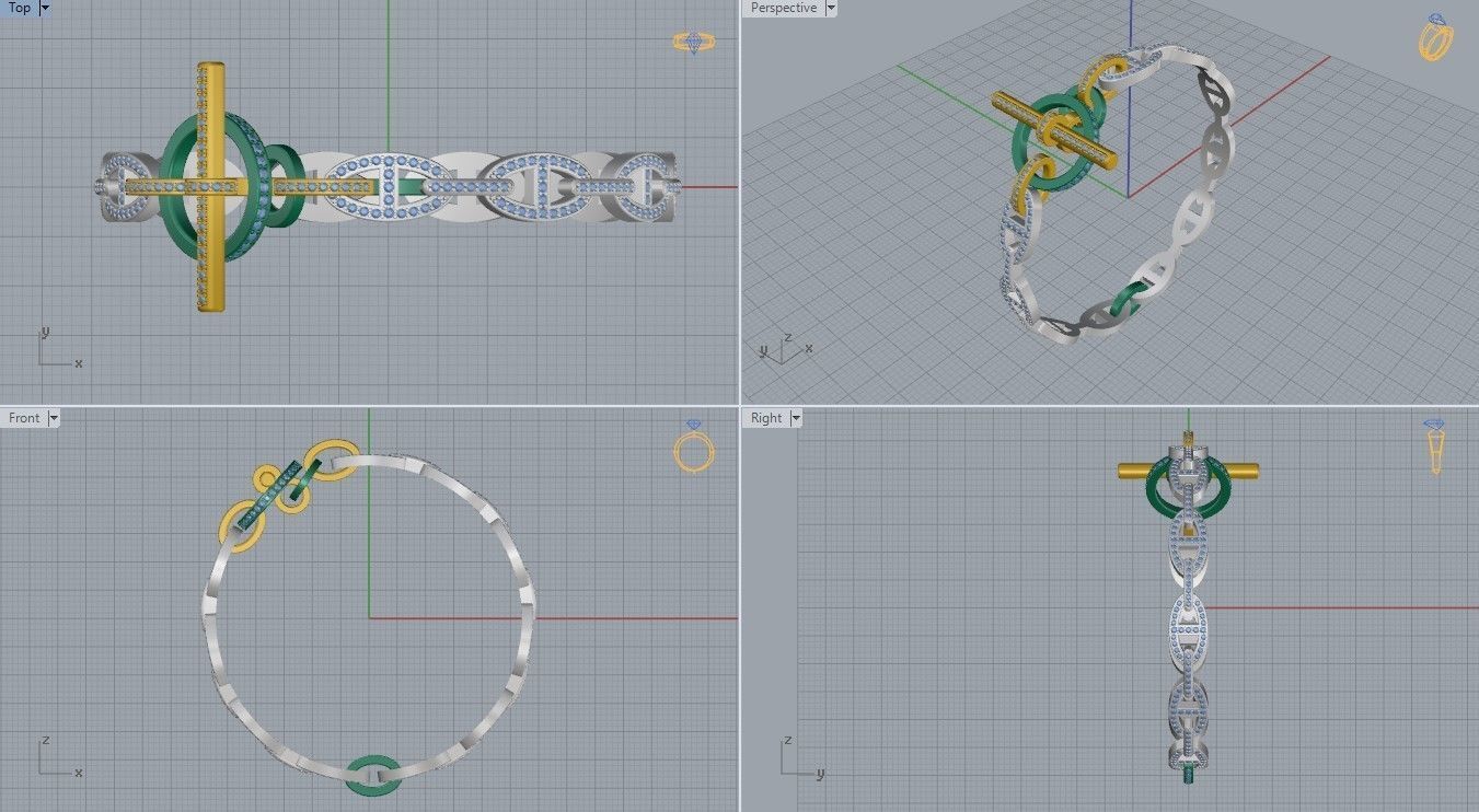 Hermes Bracelet  3D print model_5