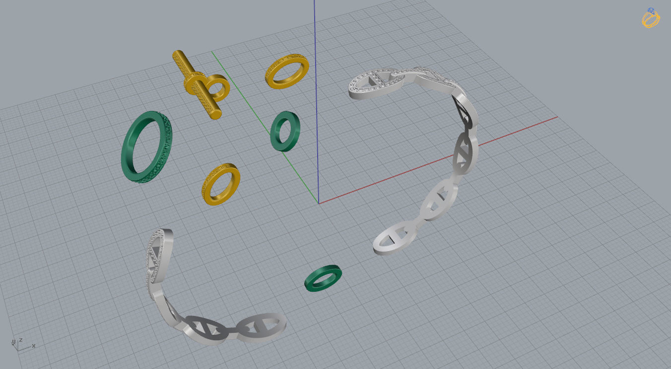 Hermes Bracelet  3D print model_13