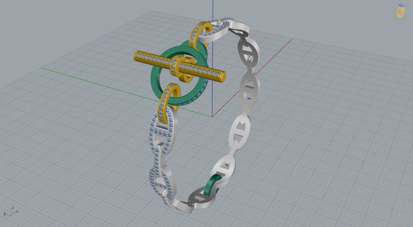 Hermes Bracelet  3D print model_7