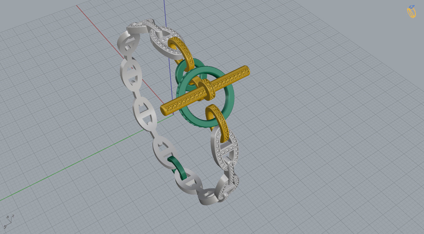 Hermes Bracelet  3D print model_12