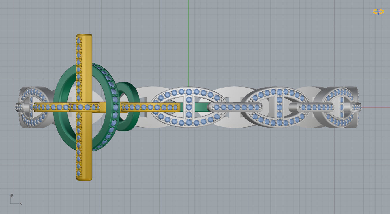 Hermes Bracelet  3D print model_6