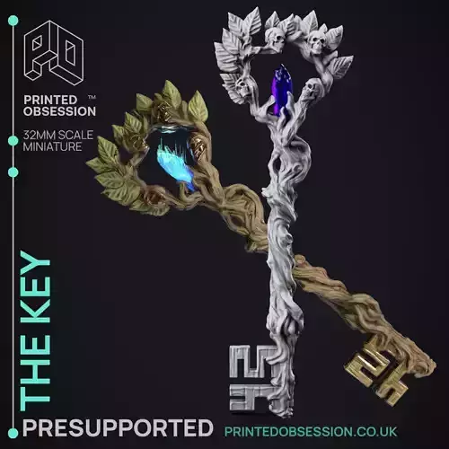 The Key - 3D Printable TTRPG - PRESUPPORTED - 32mm Scale 3D print model