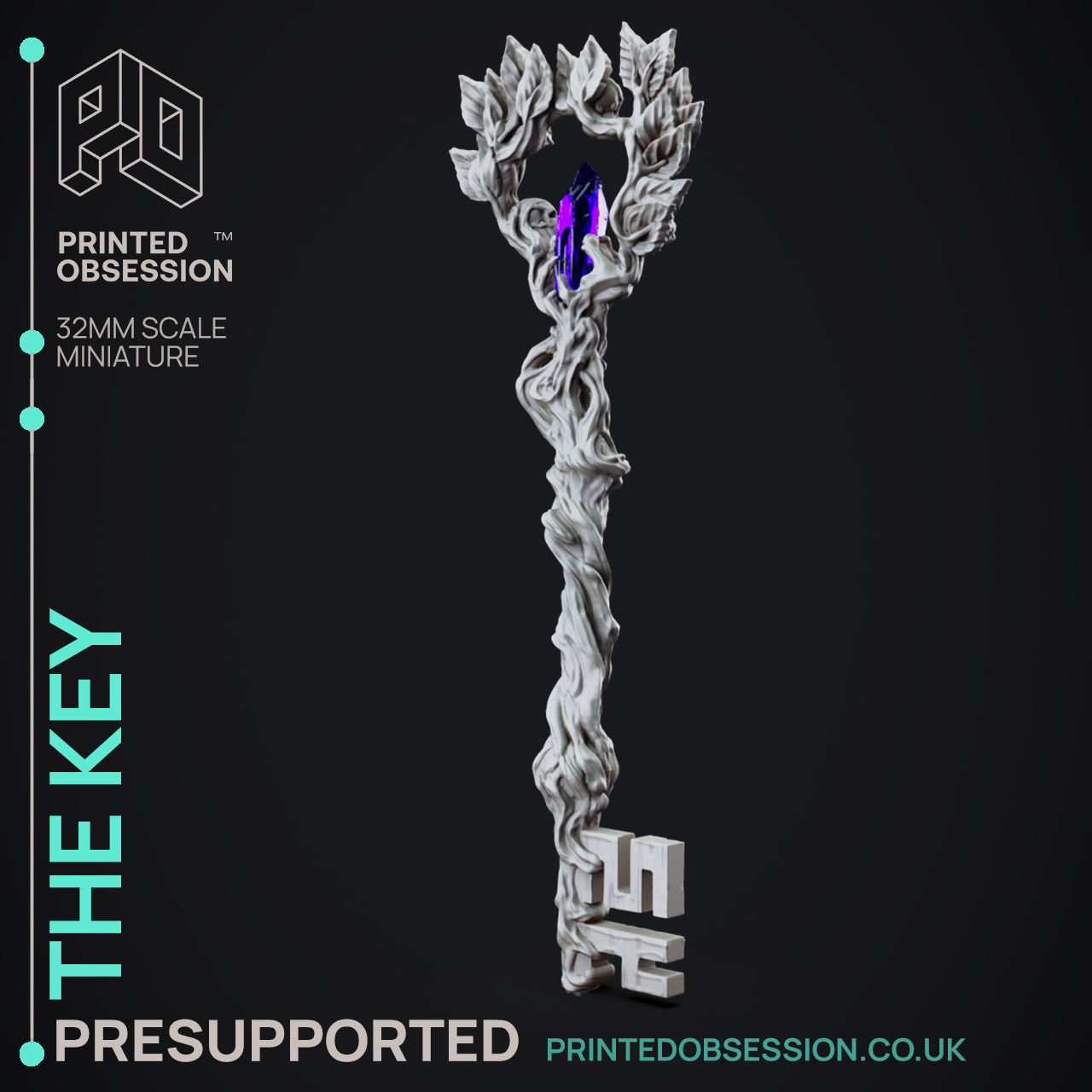 The Key - 3D Printable TTRPG - PRESUPPORTED - 32mm Scale 3D print model_1