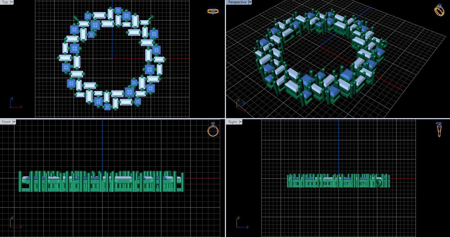 The Princess and Baguette Gem Stone Pendant Free 3D print model_7