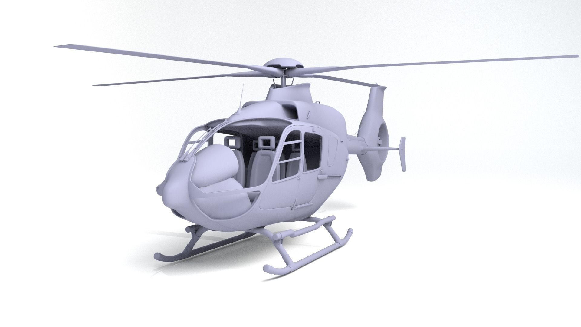 H135 Helicopter 3D print Model 3D print model_2