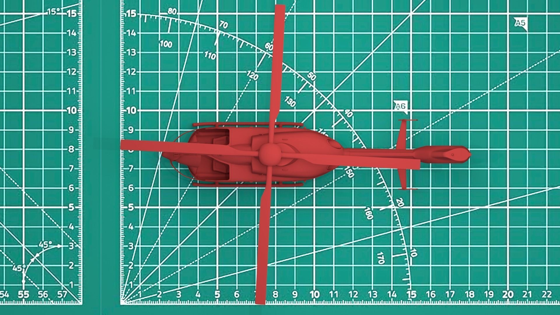 H135 Helicopter 3D print Model 3D print model_10