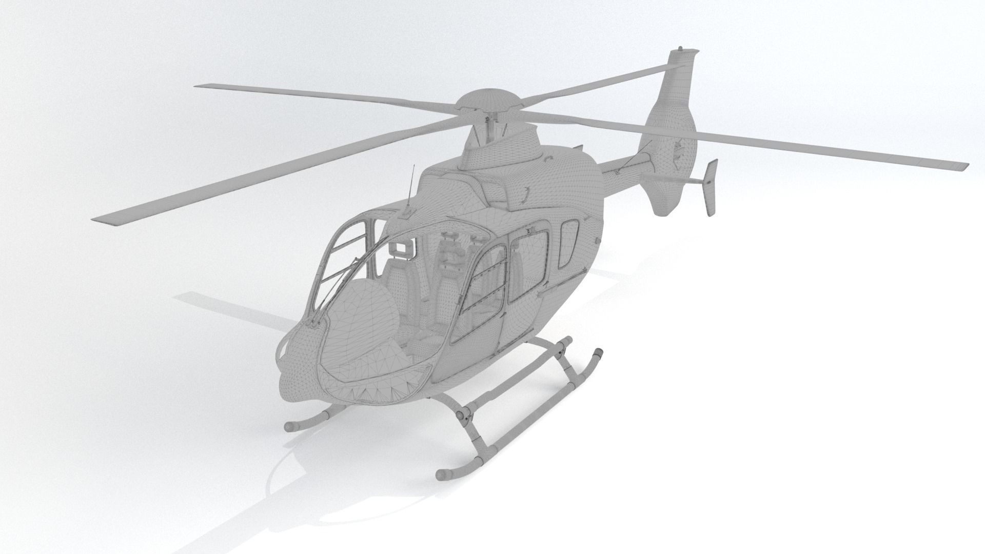 H135 Helicopter 3D print Model 3D print model_11