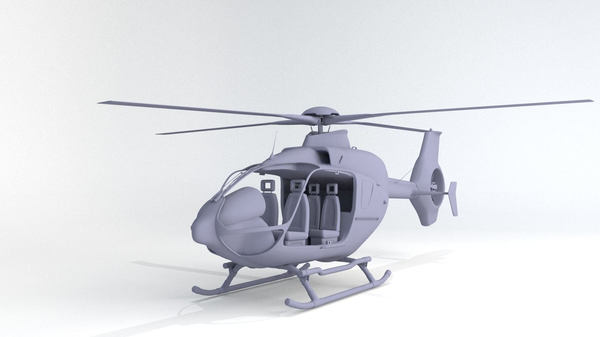 H135 Helicopter 3D print Model 3D print model_3