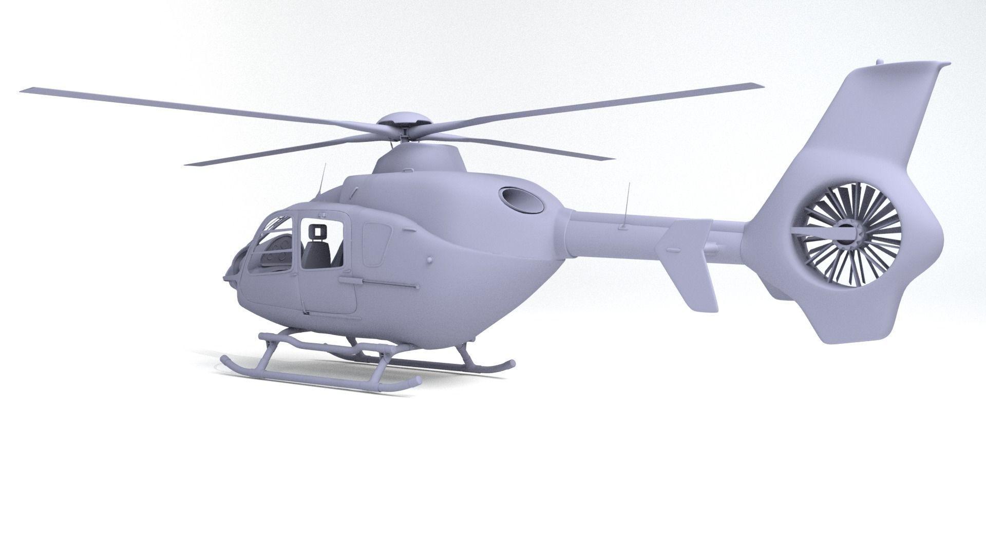 H135 Helicopter 3D print Model 3D print model_7