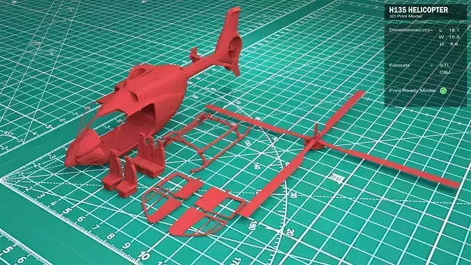 H135 Helicopter 3D print Model 3D print model H135 Helicopter 3D print Model 3D print model
