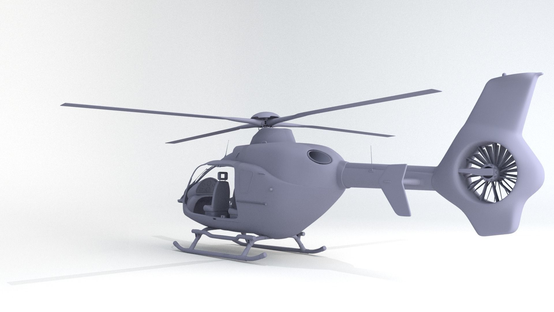 H135 Helicopter 3D print Model 3D print model_6