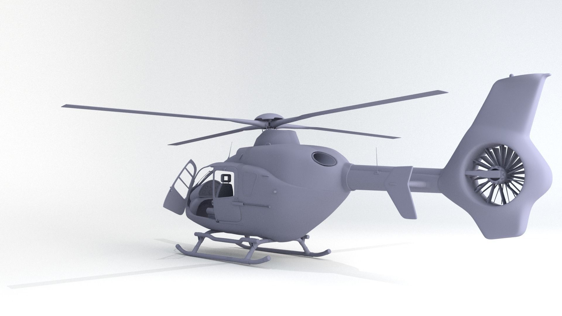 H135 Helicopter 3D print Model 3D print model_5