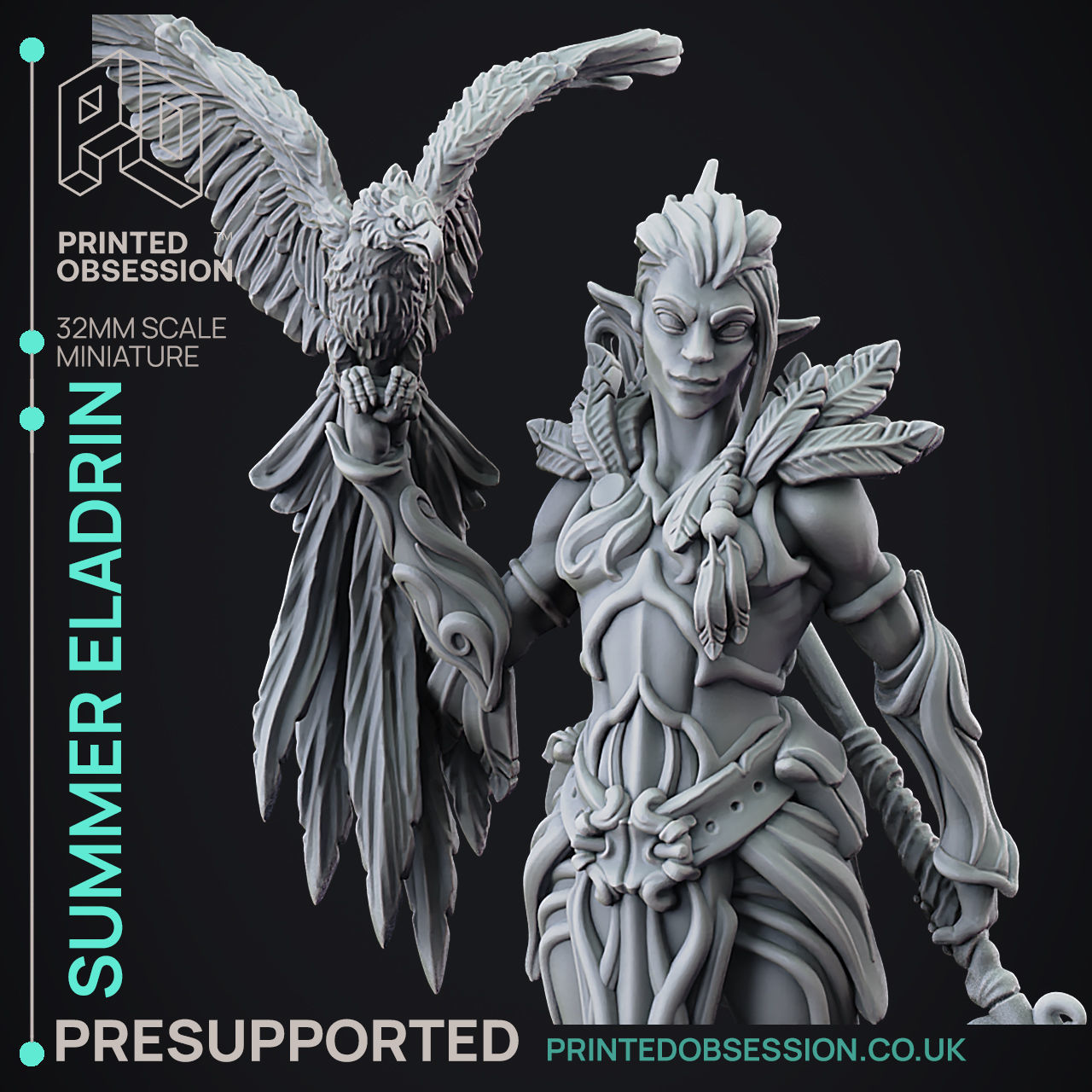 Eladrin Summer - 3D Printable TTRPG - PRESUPPORTED - 32mm 3D model 3D ...