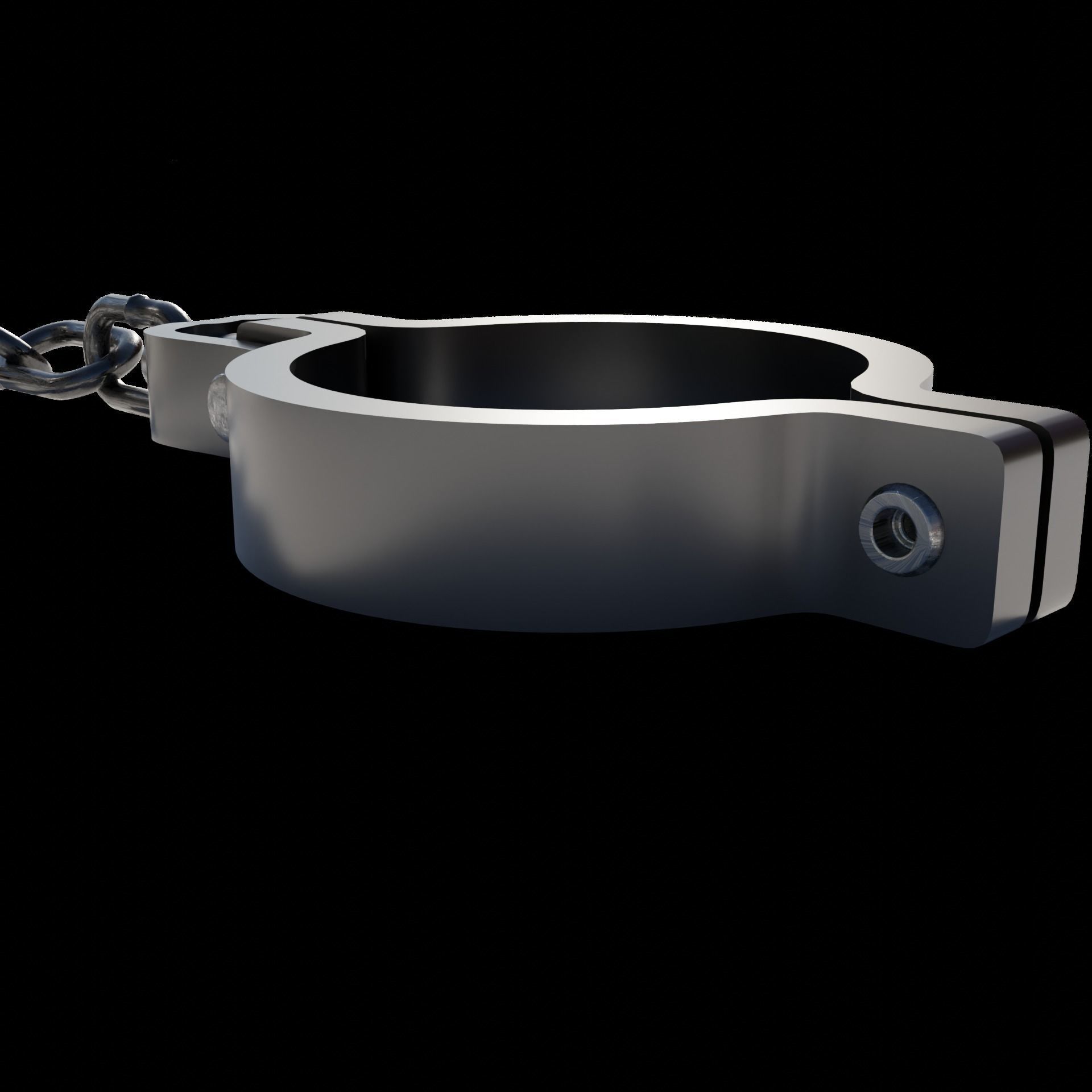 Legs Hand And Neck Steel Shackles Low-poly 3D model_14