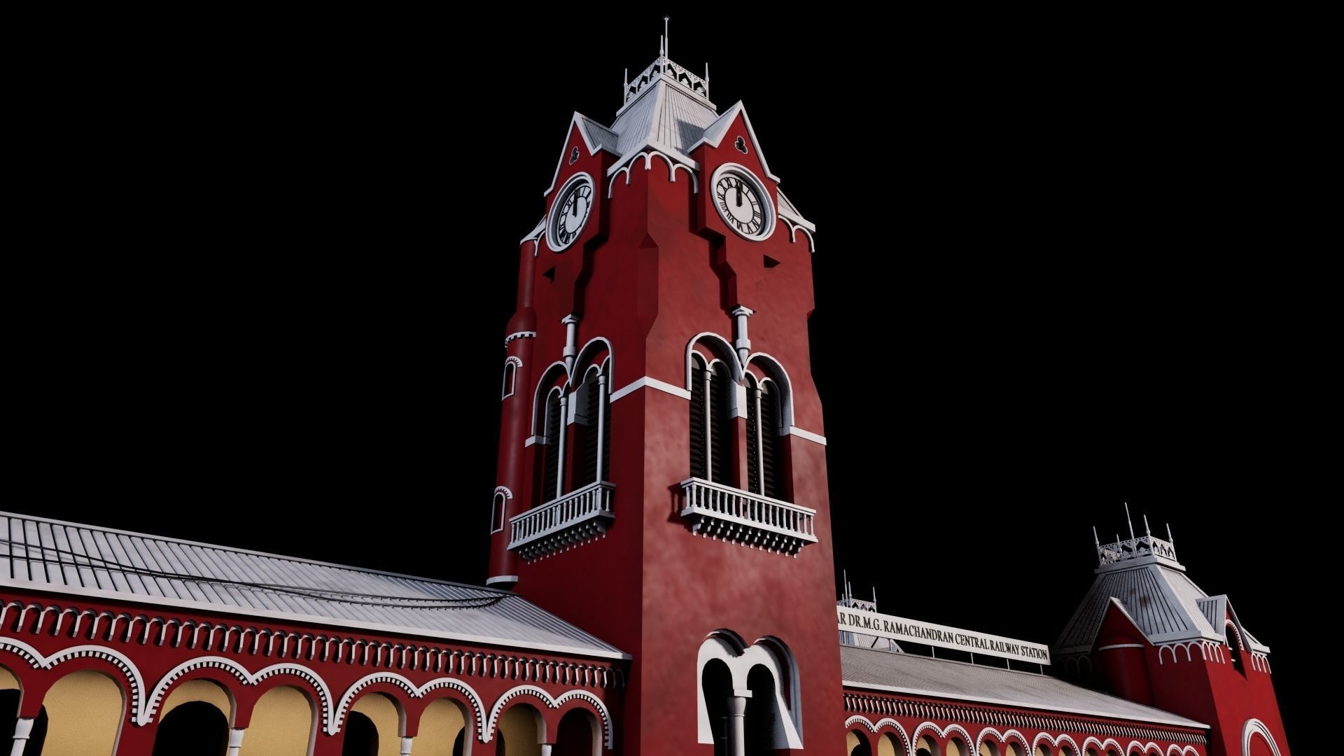 Chennai Central Railway Station - 3D Model 3D model_3