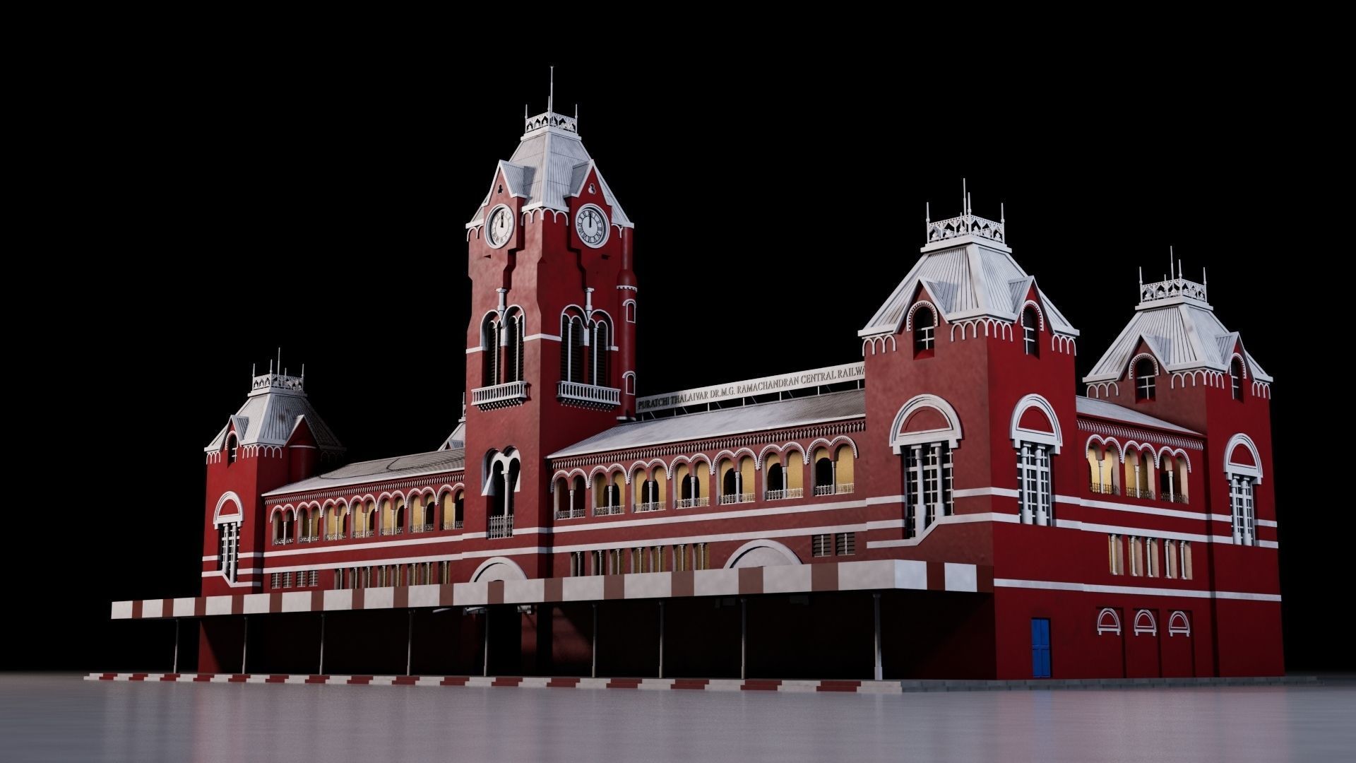 Chennai Central Railway Station - 3D Model 3D model_2