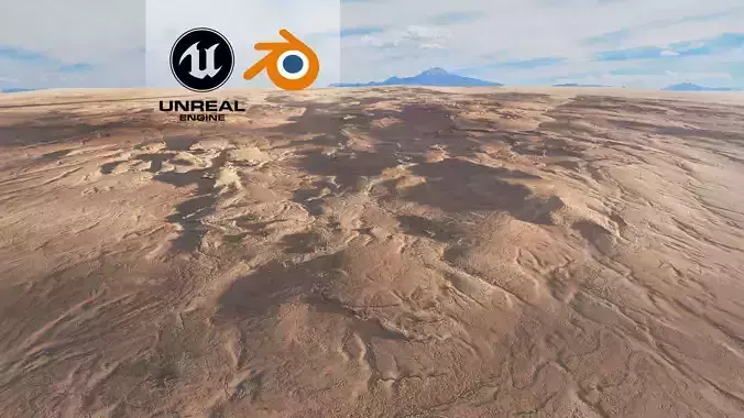 Desert Landscape Version 10 3D model