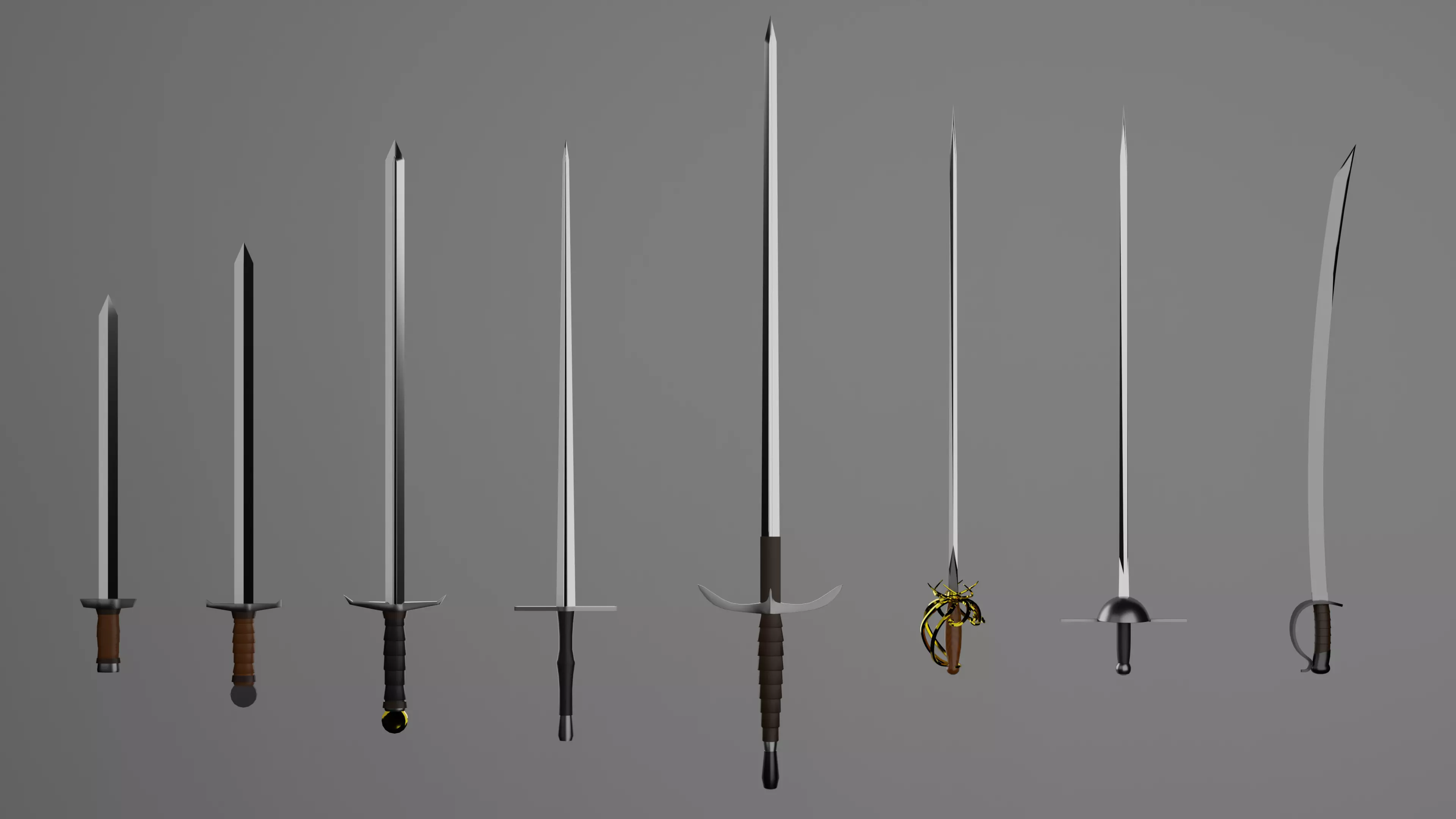 European Swords 01 3D model_0