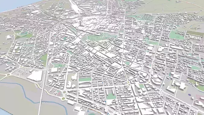 Cityscape Novara Italy 3D model