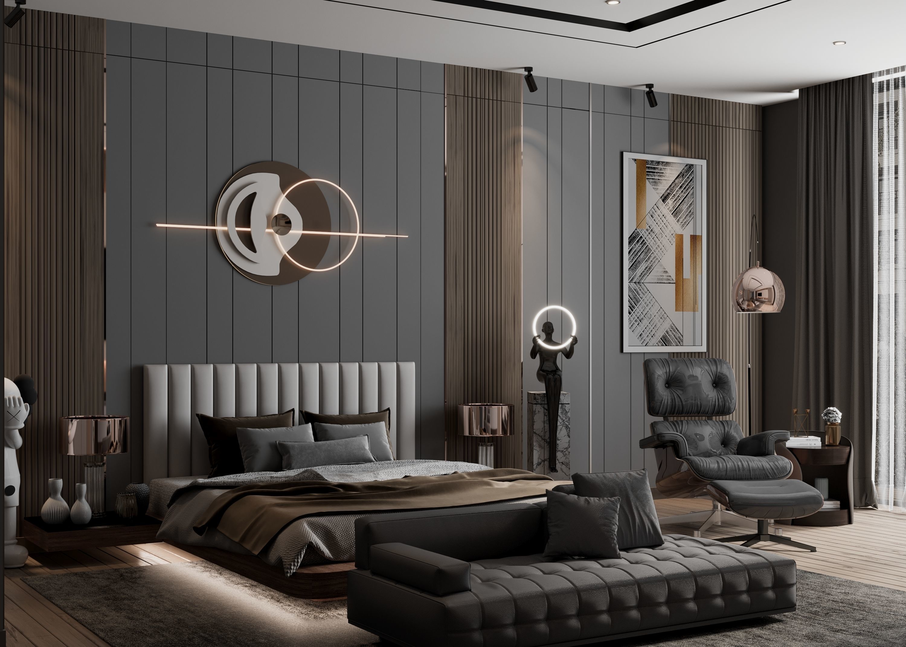  Modern luxury style bedroom 3D model 3D model_1