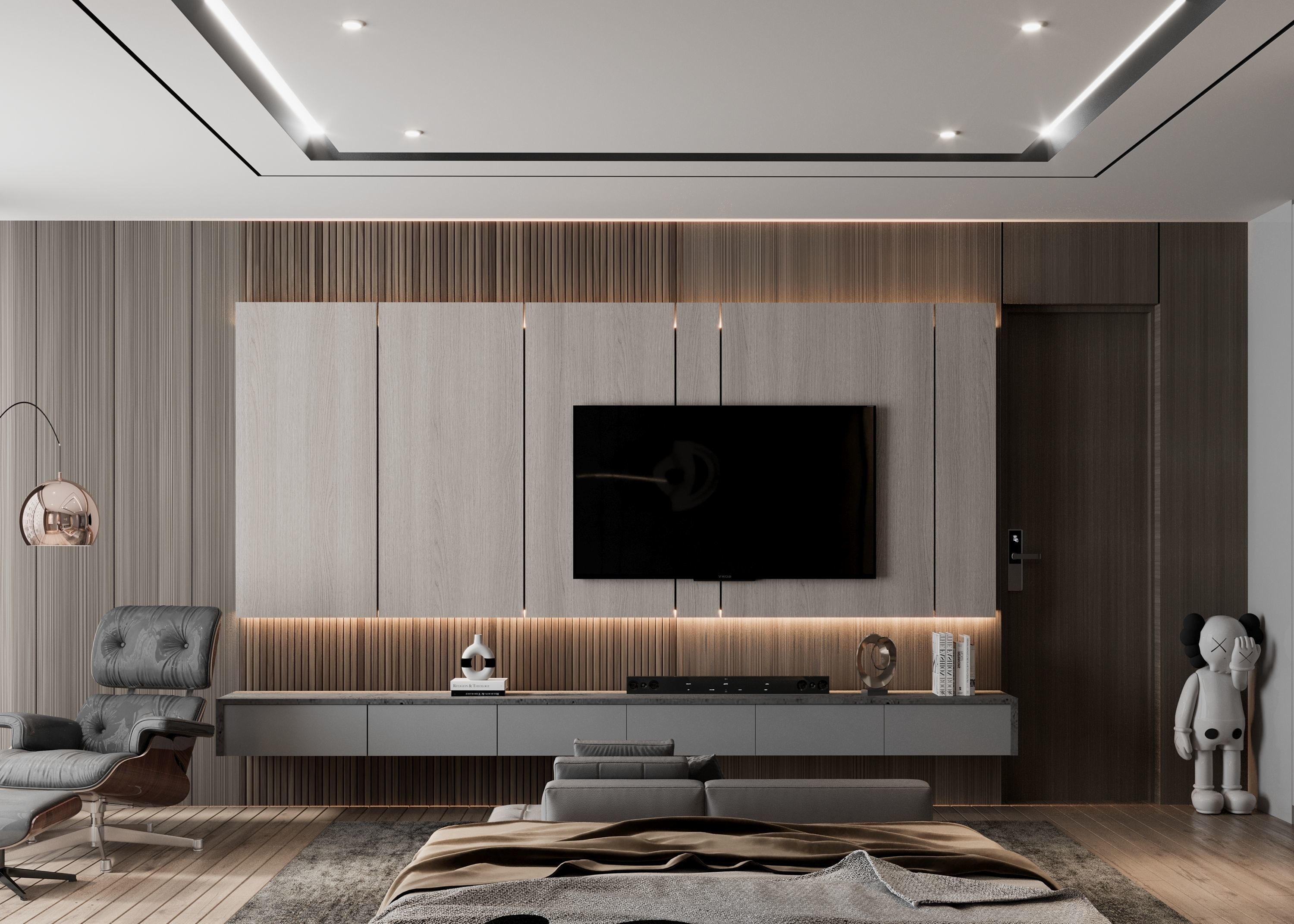  Modern luxury style bedroom 3D model 3D model_2