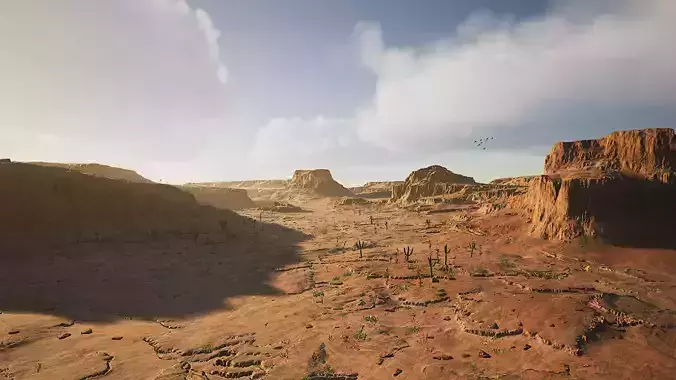 Desert Plateaus Asset Pack 3D Model Collection