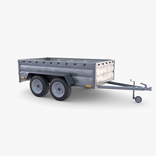 Cargo Trailer v7 Low-poly 3D model 7
