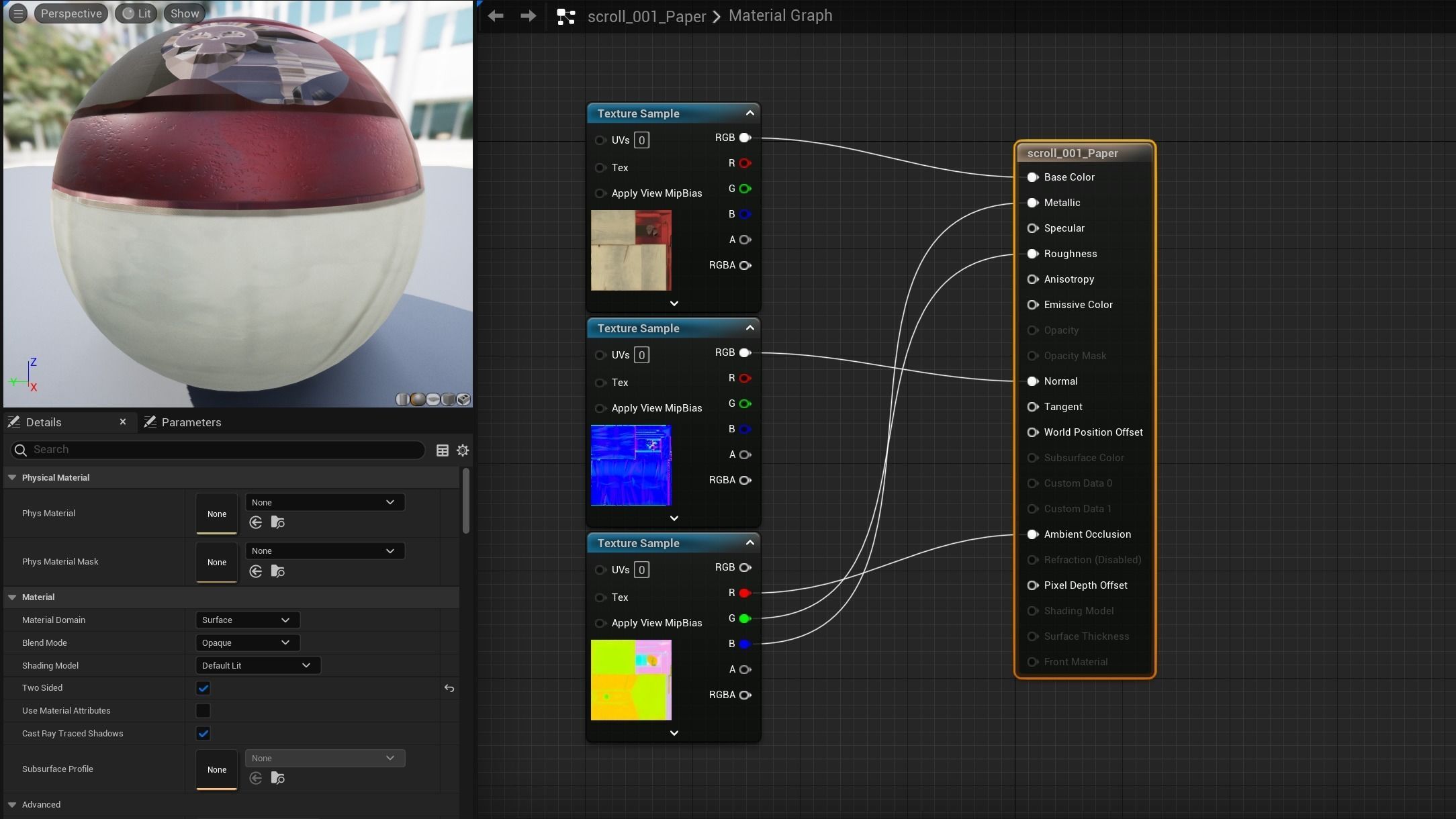Stylized Scroll Low-poly 3D model_12