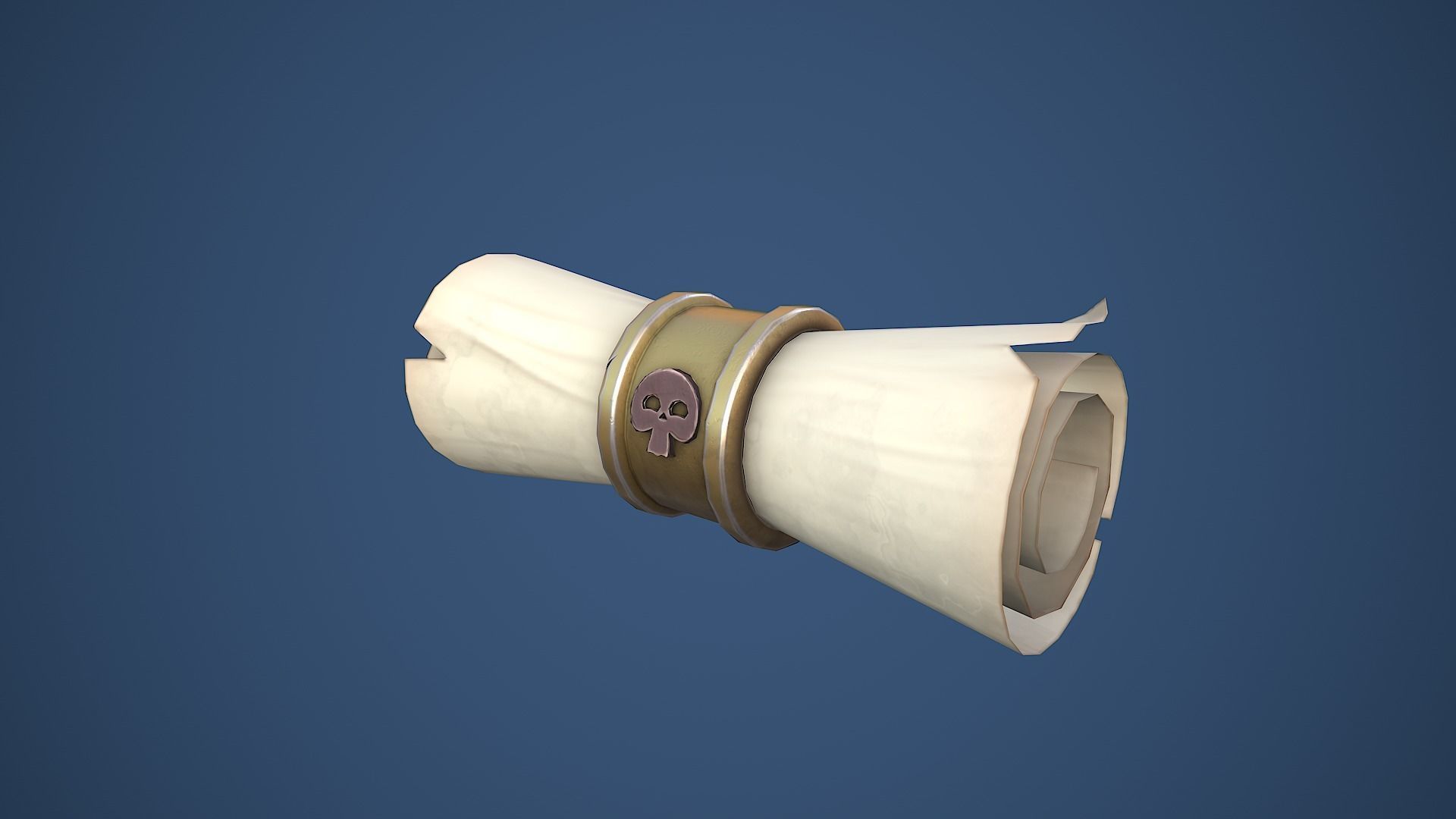 Stylized Scroll Low-poly 3D model_3