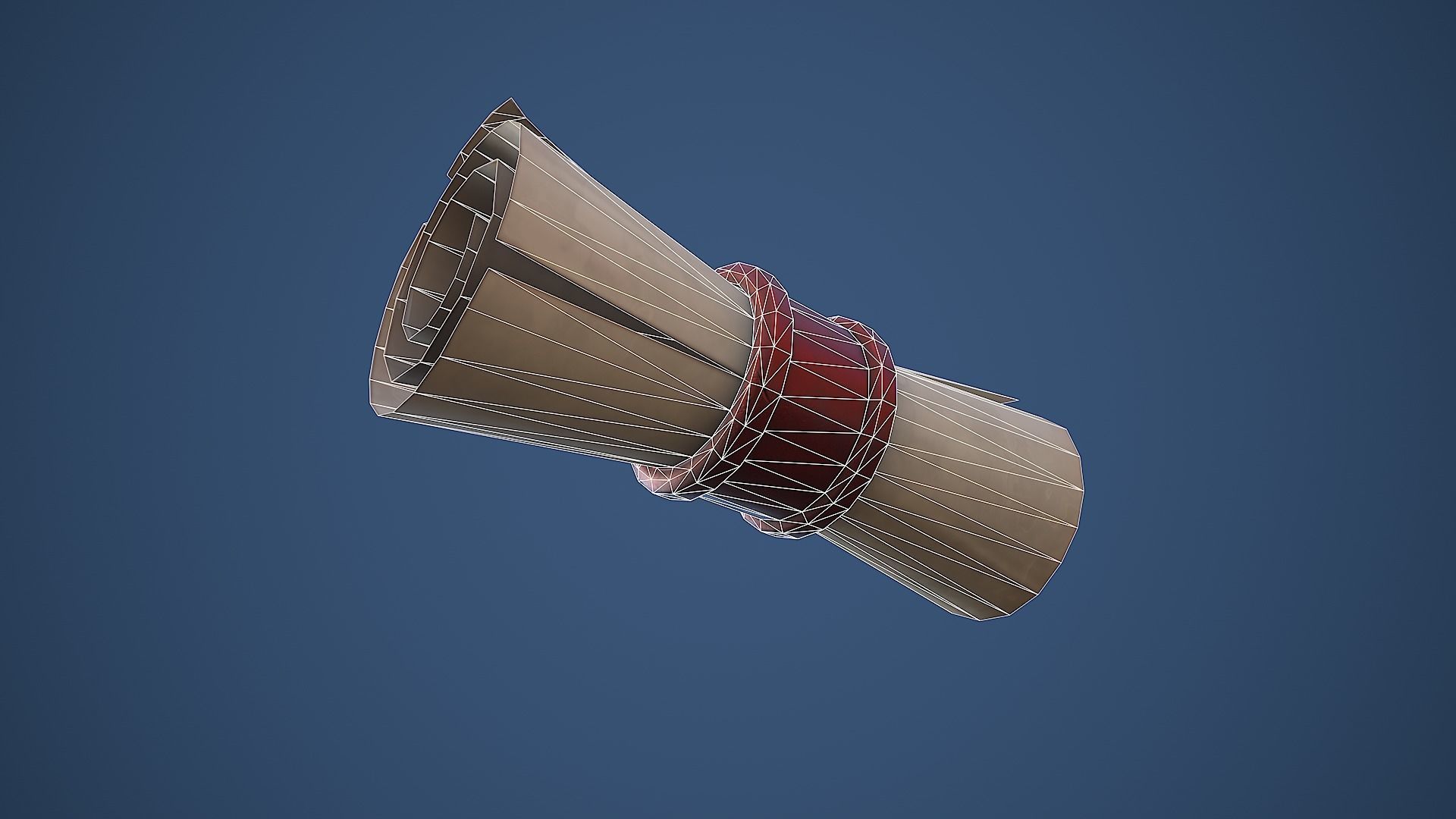Stylized Scroll Low-poly 3D model_7