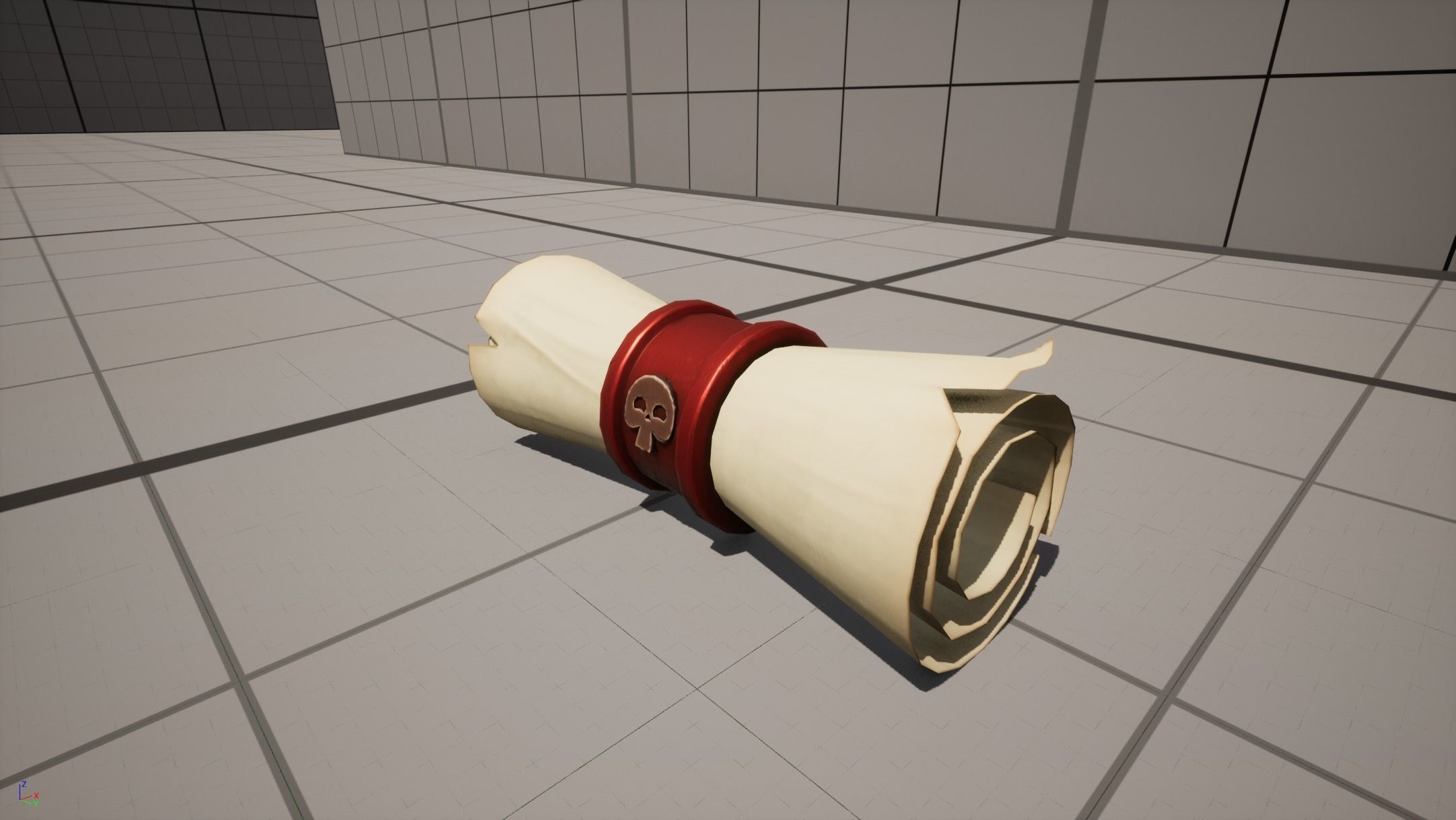 Stylized Scroll Low-poly 3D model_11