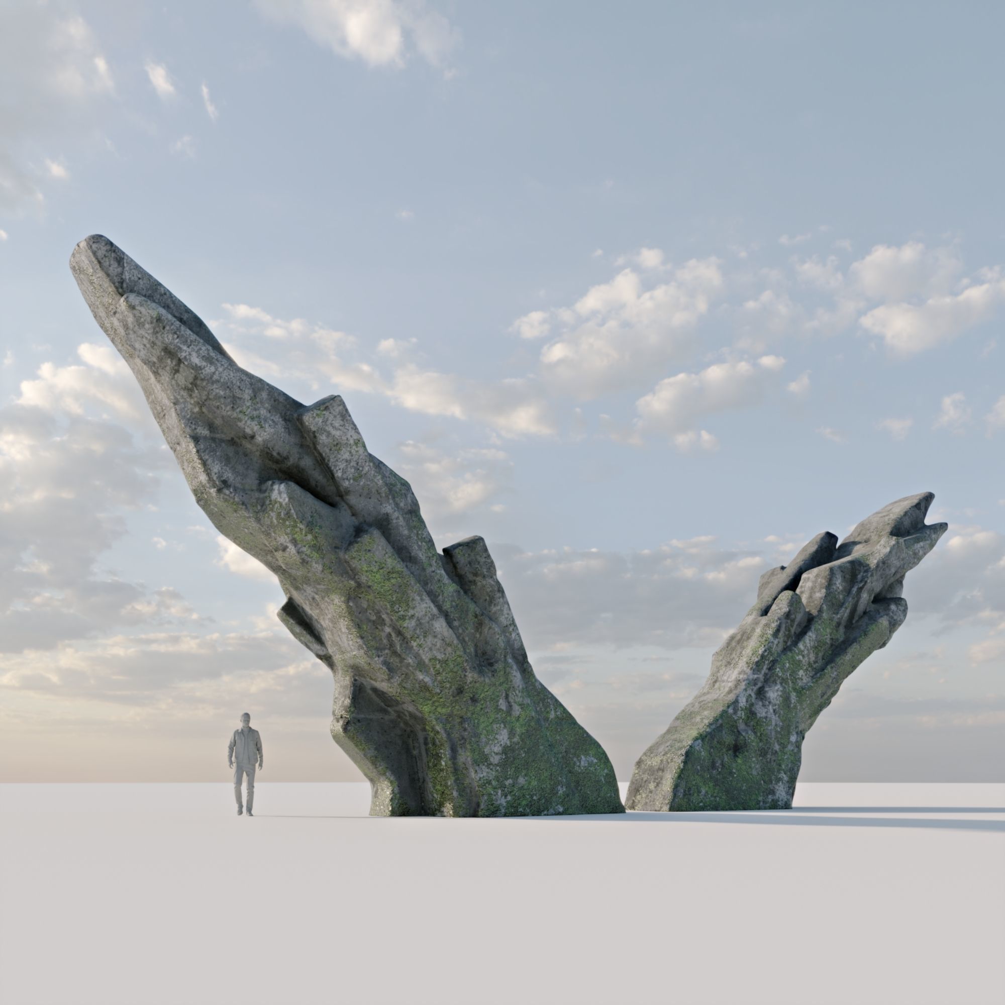 Brutalist Monument 3D model_3
