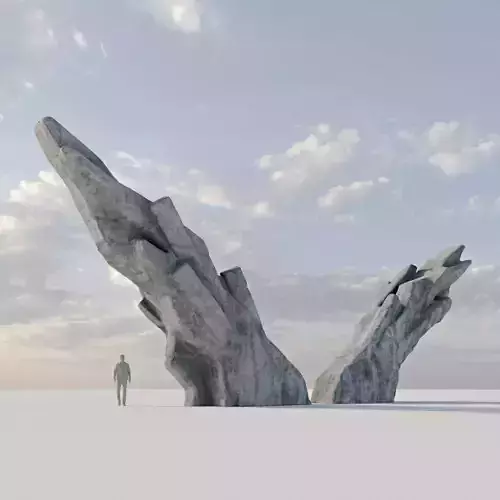 Brutalist Monument 3D model