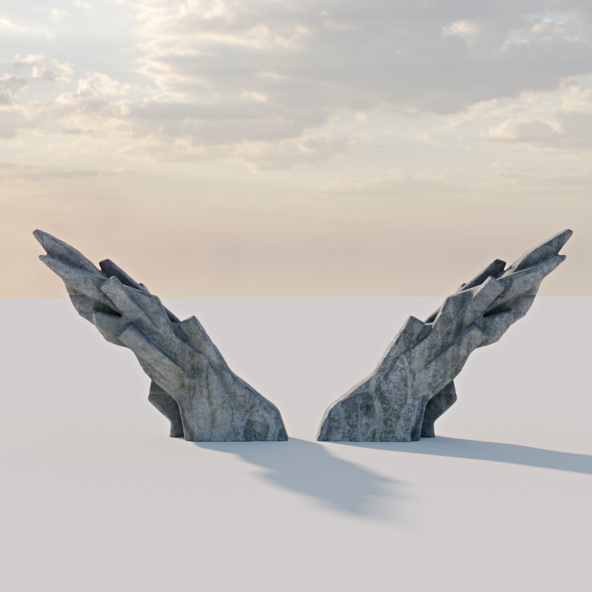 Brutalist Monument 3D model_6